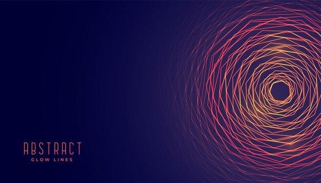 Abstract circular glowing lines background