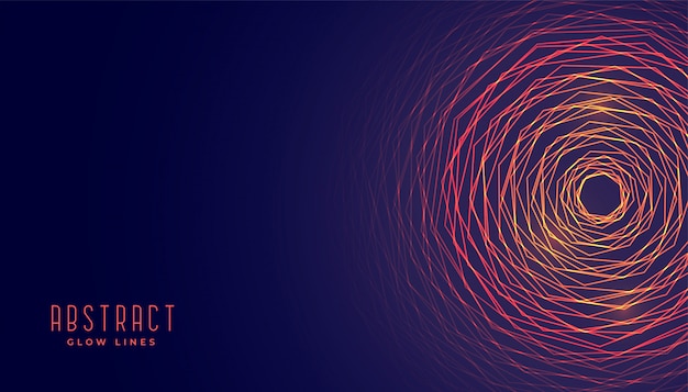 Abstract circular glowing lines background