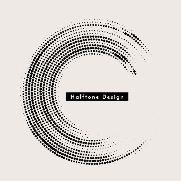 Abstract circular halftone design background vector