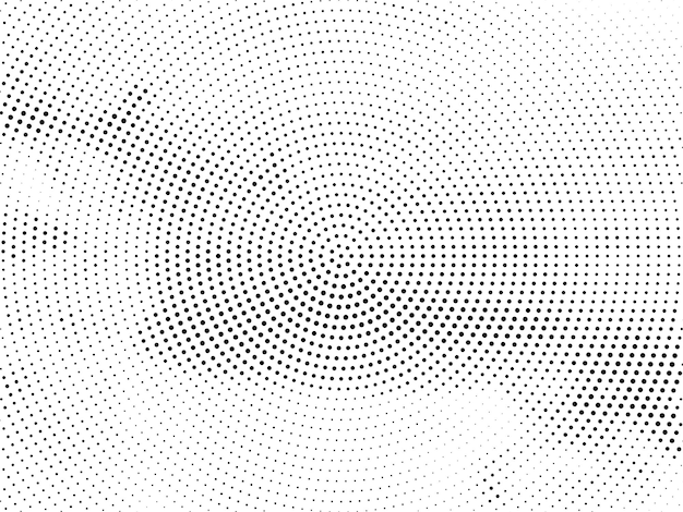 Бесплатное векторное изображение Абстрактный круговой полутоновый дизайн фона