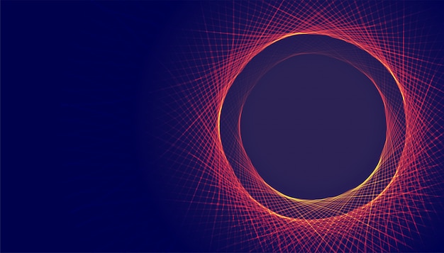 Abstract circular lines frame background with text space