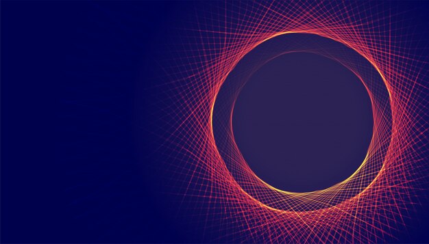 Abstract circular lines frame background with text space