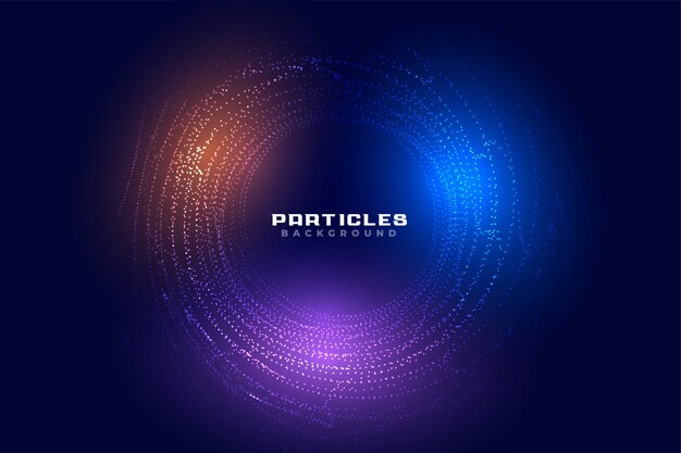 抽象的な円形粒子デジタル未来的な背景デザイン