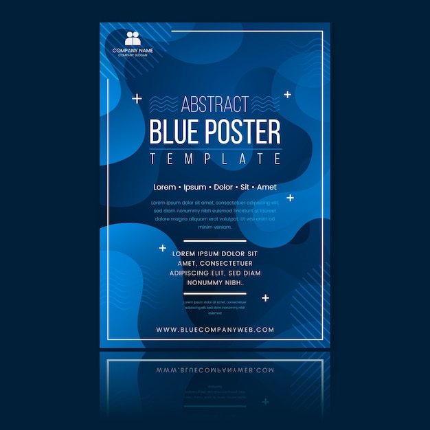 Abstract classic blue brochure template