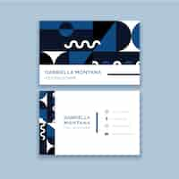 Free vector abstract classic blue business card template