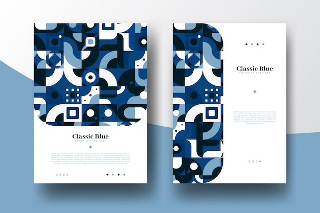 Abstract classic blue flyer template