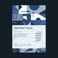 Free vector abstract classic blue poster template