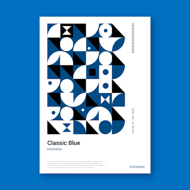 Abstract classic blue poster template