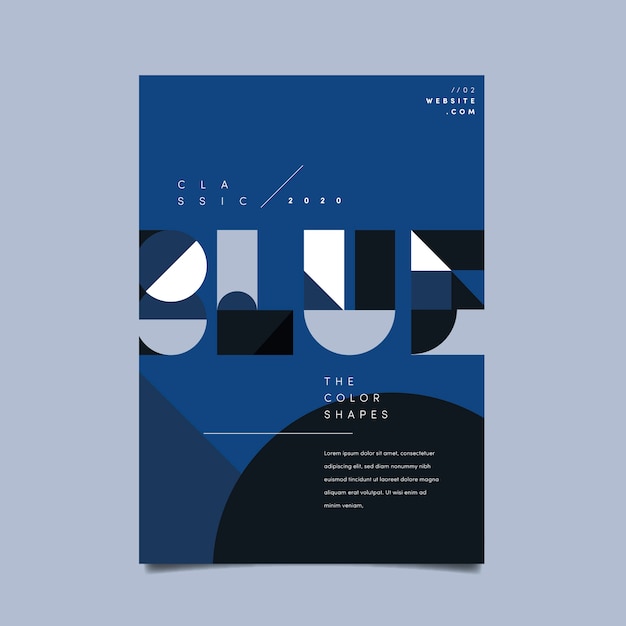 Free vector abstract classic blue poster template