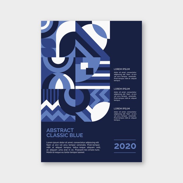 abstract classic blue poster template