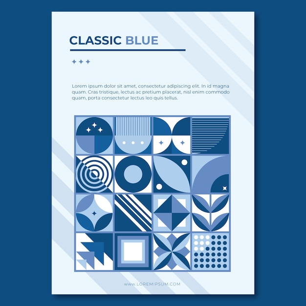 Free vector abstract classic blue poster template