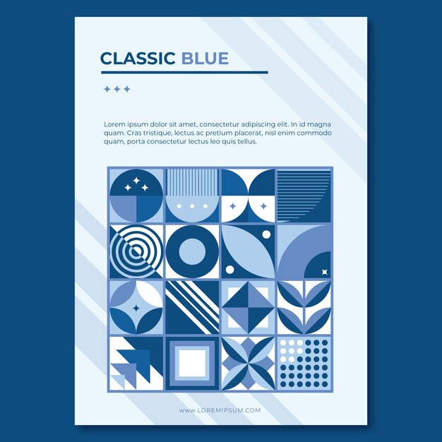 Abstract classic blue poster template