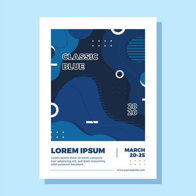 Free vector abstract classic blue poster template