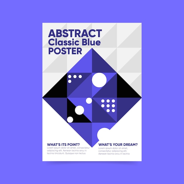 Abstract classic blue poster template