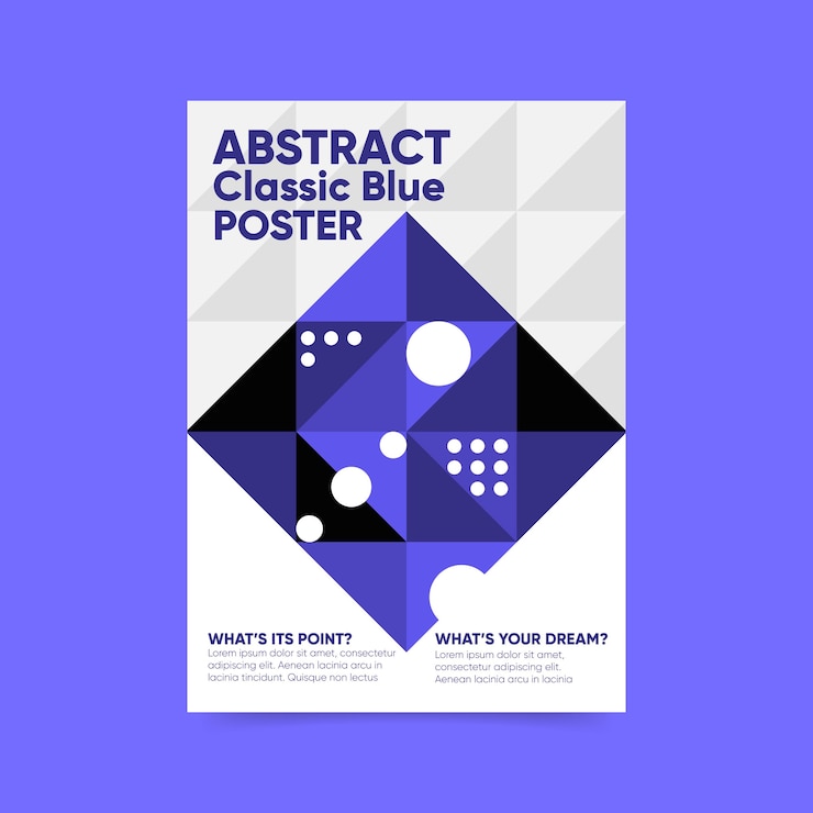 Free Vector abstract classic blue poster template