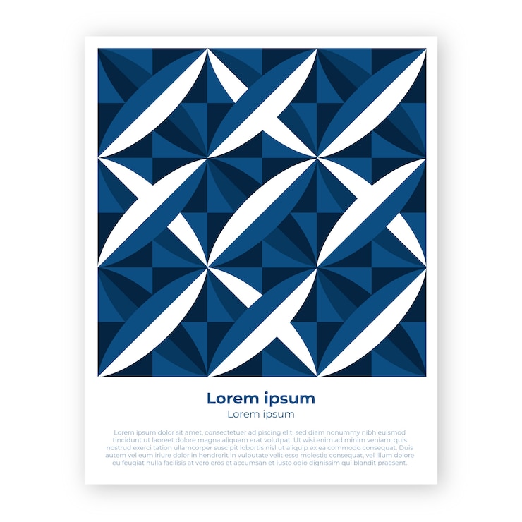 Free Vector abstract classic blue poster template