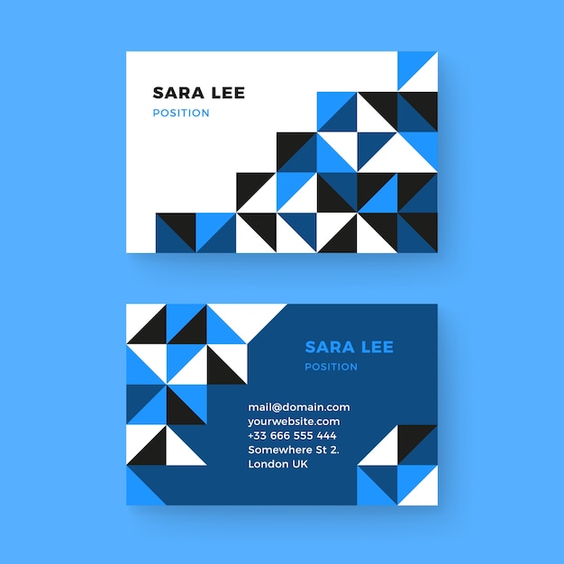 Free vector abstract classic business card template