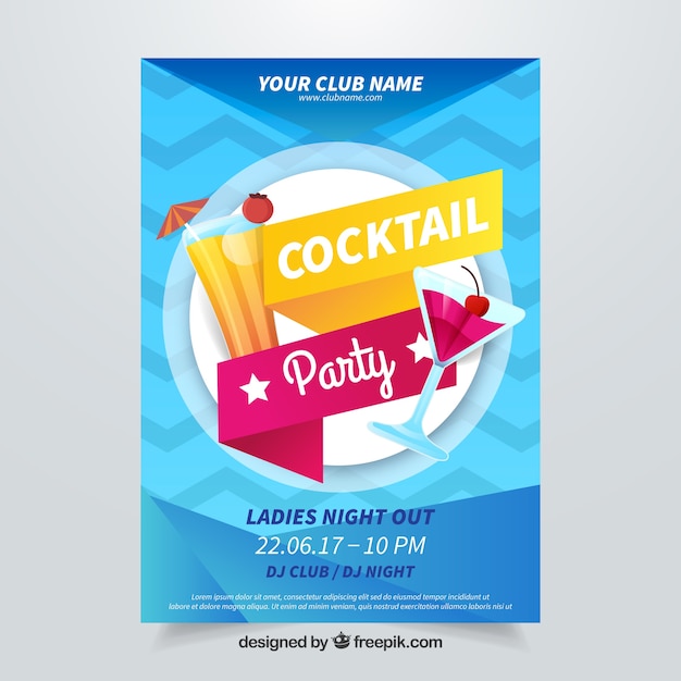 Abstract cocktail party brochure