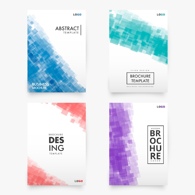 Free vector abstract collection of modern brochure templates