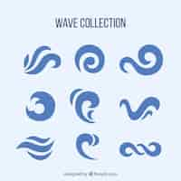 Free vector abstract collection of waves