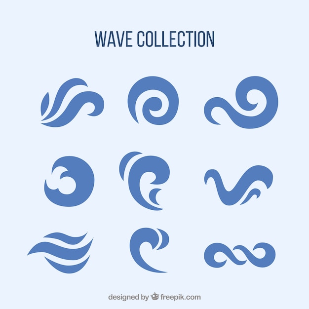 Abstract collection of waves