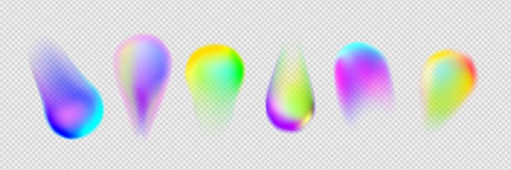 Free Vector abstract color gradient spots set