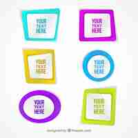 Free vector abstract colored frames