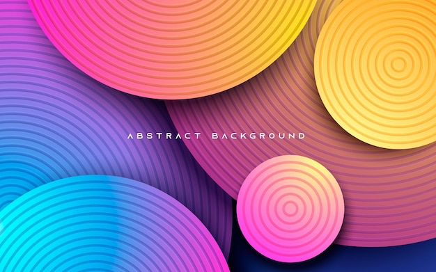 Abstract colorful background hipster style. circle shape overlap layers.