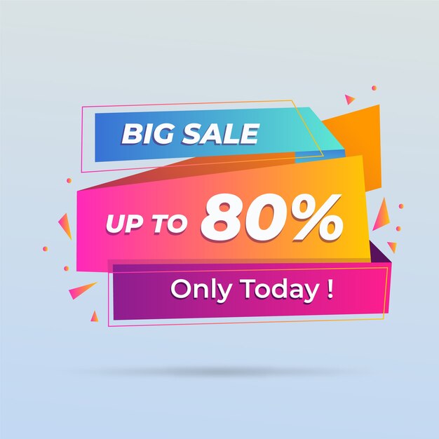 Abstract colorful banner big sale