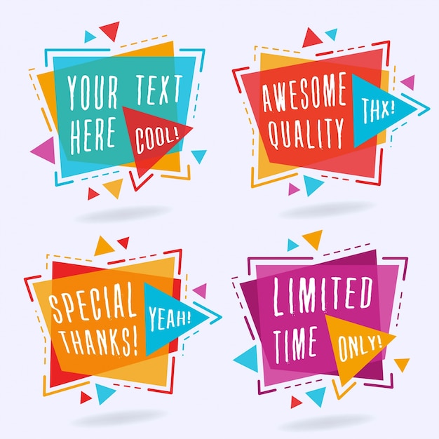 Free vector abstract colorful banners