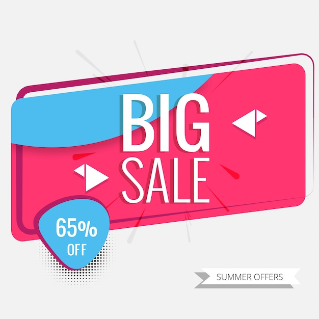 Abstract colorful big sale background vector