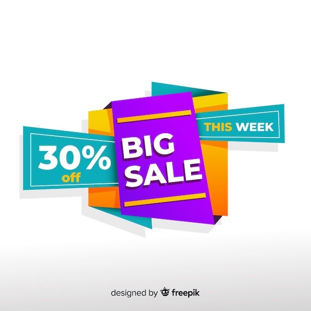 Abstract colorful big sale banner