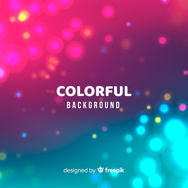 Free vector abstract colorful bokeh background