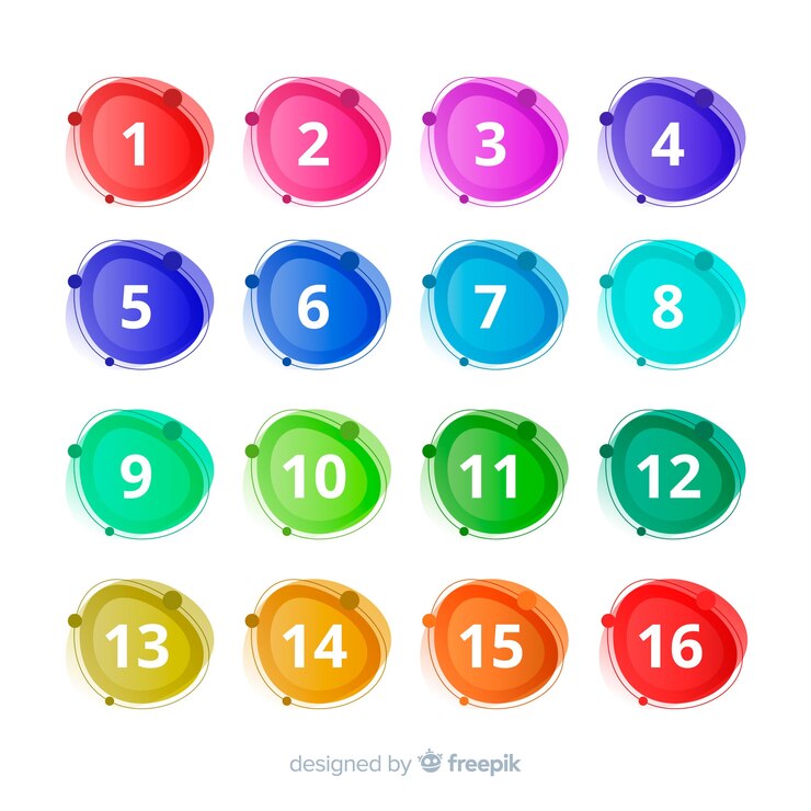 Free Vector abstract colorful bullet point collection