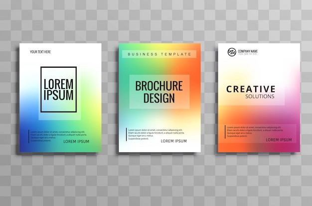 Abstract colorful business brochure template design