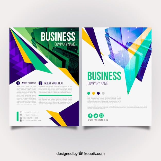 Abstract colorful business brochure