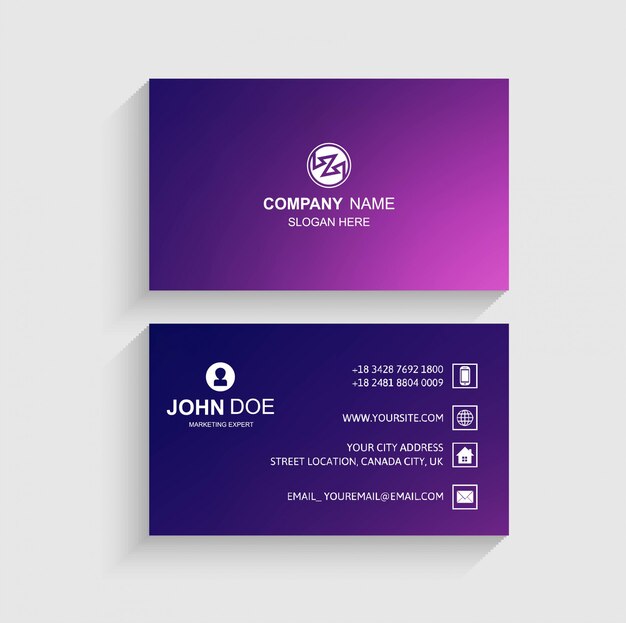 Abstract colorful business card design