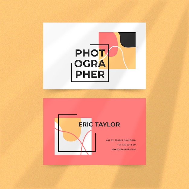 Abstract colorful business card template concept