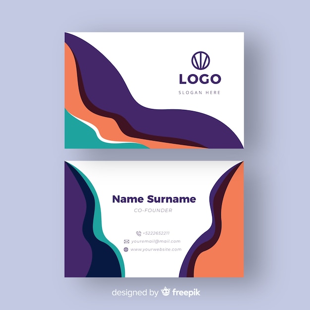 Free vector abstract colorful business card template