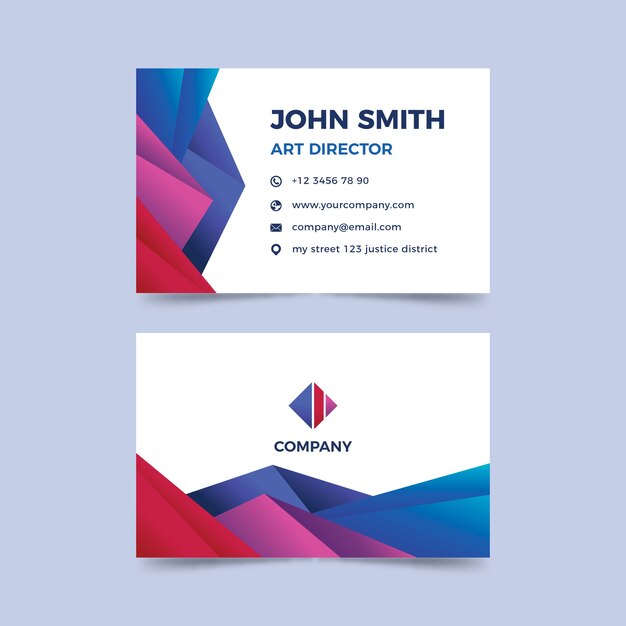 Abstract colorful business card template