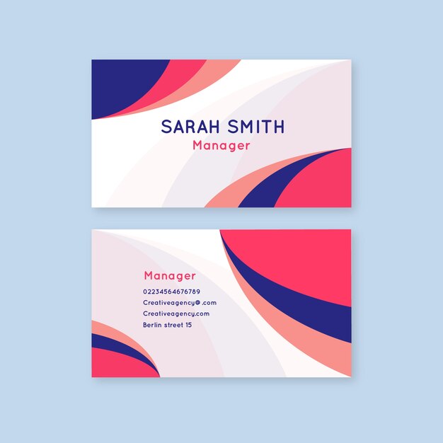 Abstract colorful business card template