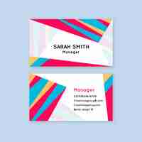 Free vector abstract colorful business card template