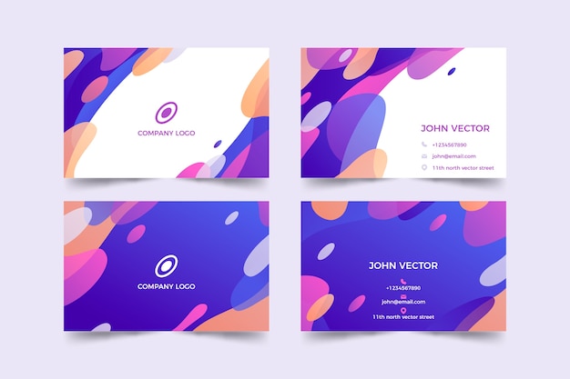 Free vector abstract colorful business card template