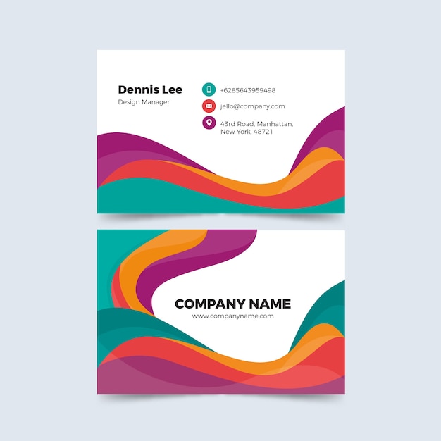 Free vector abstract colorful business card template