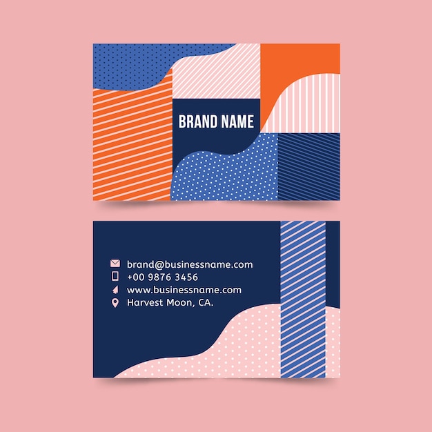 Free vector abstract colorful business card template