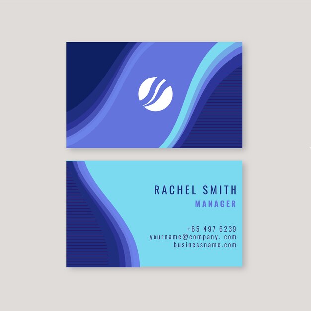 Abstract colorful business card template