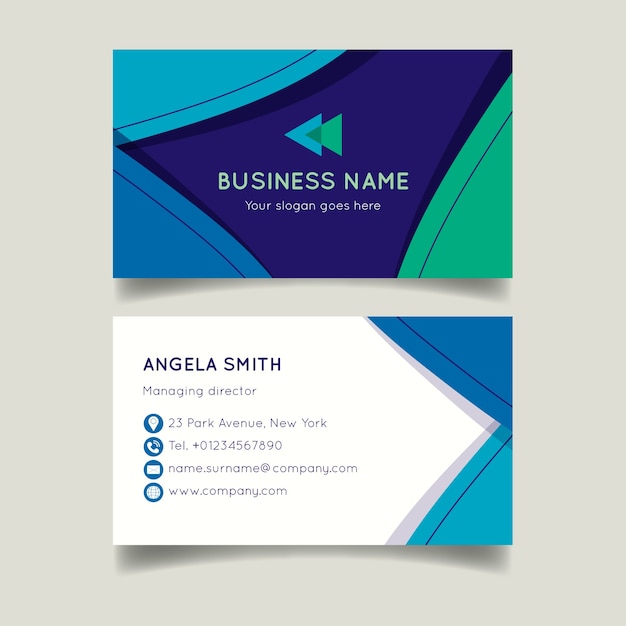 Free vector abstract colorful business card template