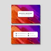 Free vector abstract colorful business card template