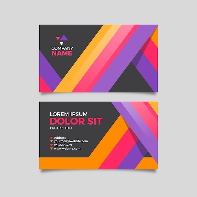 Free vector abstract colorful business card template