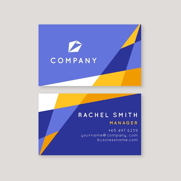 Abstract colorful business card template